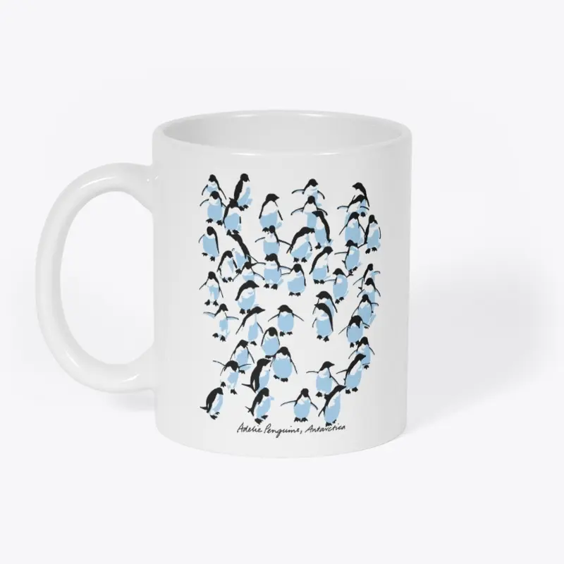 Adelie penguins reversal mug